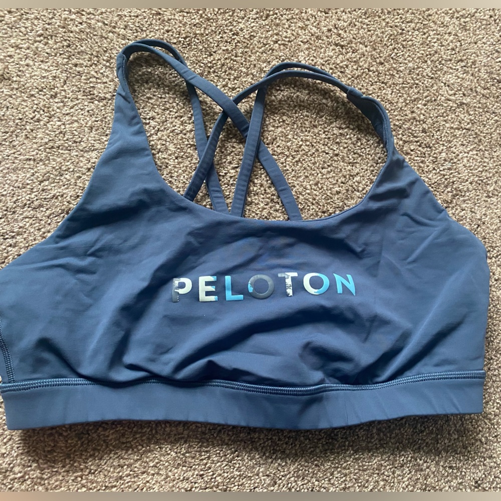 Blue Peloton x Lululemon “reboot energy” sports bra size 12